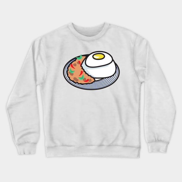 Phat kaphrao Breakfast Illustration Crewneck Sweatshirt by Tt Store